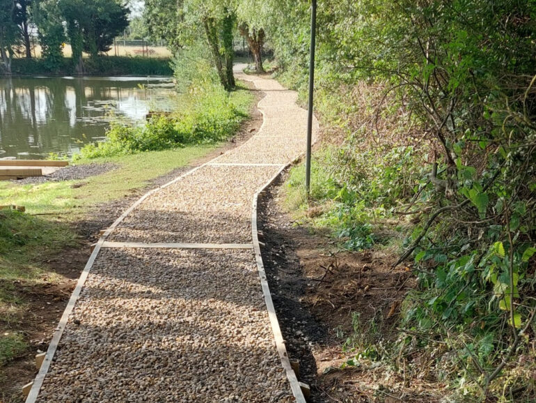 Path & swim work at Yadd